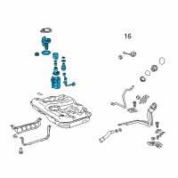 OEM 2014 Lexus ES300h Tube Assy, Fuel Suction W/Pump & Gage Diagram - 77020-33371