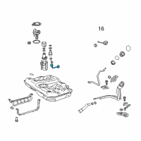 OEM 2014 Lexus ES350 Gage Assy, Fuel Sender Diagram - 83320-33140