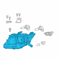 OEM 2015 Lexus RX450h Headlamp Unit Assembly, Left Diagram - 81170-48A80