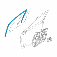 OEM 2011 Hyundai Veracruz Run-Front Door Window Glass LH Diagram - 82530-3J000