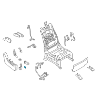 OEM 2021 Infiniti QX80 Front Seat Slide Switch Knob, Right Diagram - 87012-1JE6B