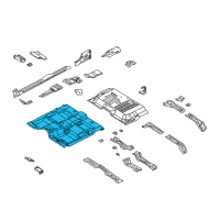 OEM 2002 Dodge Durango Pan-Front Floor Diagram - 55256236AG