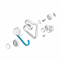 OEM 1996 BMW Z3 Ribbed V-Belt Diagram - 11-28-1-743-193