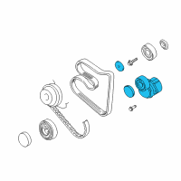 OEM 1998 BMW 318ti Mechanical Belt Tensioner Diagram - 11-28-1-432-104