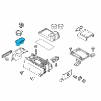 OEM 2009 Ford F-150 Cup Holder Diagram - 4L3Z-1513562-AAA