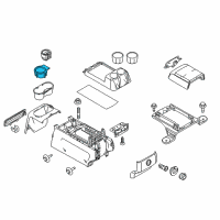 OEM 2011 Ford F-150 Cup Holder Insert Diagram - 2L1Z-7813562-AAA