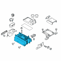 OEM 2012 Ford F-150 Floor Console Diagram - BL3Z-15045A36-KA