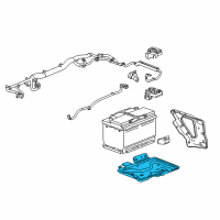 OEM GMC Sierra 3500 HD Battery Tray Diagram - 22989633