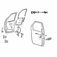 OEM 1997 Ford E-150 Econoline Lock Rod Diagram - F2UZ-1521852-A