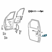 OEM 2006 Ford E-250 Handle, Outside Diagram - 8C2Z-1522404-AD