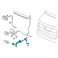 OEM Honda Odyssey Cylinder, Tailgate Diagram - 74861-S05-003