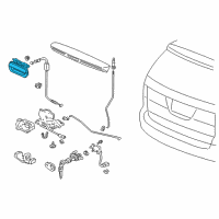 OEM 2003 Honda Odyssey Handle Assy., Tailgate *NH638M* (STARLIGHT SILVER METALLIC) Diagram - 74810-S0X-A11ZH