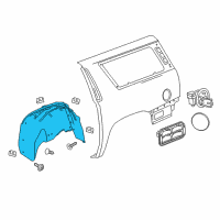 OEM 2020 GMC Yukon XL Wheelhouse Liner Diagram - 23264146