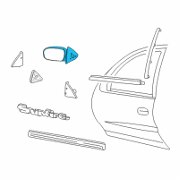 OEM 2002 Pontiac Sunfire Mirror Outside Diagram - 22728844