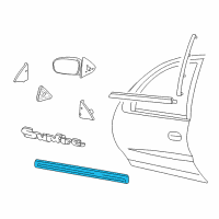 OEM 2002 Pontiac Sunfire Molding Asm, Front Side Door Center- LH (Paint To Ma Diagram - 88892079