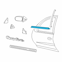 OEM Chevrolet Cavalier Sealing Strip Asm-Front Side Door Window Outer Diagram - 22603111
