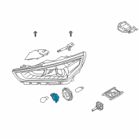 OEM Hyundai Ioniq Front Turn Signal Lamp Holder Assembly Diagram - 92166-G2150