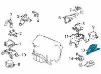 OEM Acura TLX RUBBER, TRANS MTG Diagram - 50870-TGZ-A01