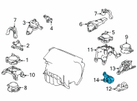 OEM Acura TLX RUBBER, TRANS MTG Diagram - 50850-TGZ-A01