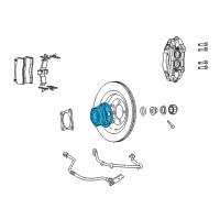 OEM 2015 Dodge Viper Front Wheel Hub Bearing Diagram - 4848716