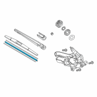 OEM 2017 Honda Pilot Rubber, Blade (350MM) Diagram - 76622-TZ5-A01