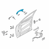 OEM 2020 Hyundai Santa Fe Door Outside Handle Assembly, Right Diagram - 82660-S1820