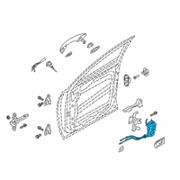 OEM Hyundai Santa Fe Latch Assembly-Front Door, LH Diagram - 81310-S1000