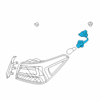 OEM Kia Rio Rear Holder & Wiring Diagram - 92451H9100