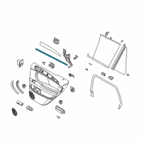 OEM 2003 BMW X5 Inner Left Window Channel Cover Diagram - 51-34-8-402-631