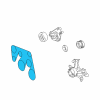 OEM Lexus GS430 Fan & Alternator V Belt Diagram - 90916-02586