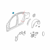 OEM Pontiac Housing Asm-Fuel Tank Filler Door Latch Diagram - 92183304