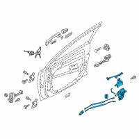 OEM 2019 Kia Niro Front Door Latch Assembly, Left Diagram - 81310G5010