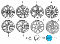 OEM 2021 Dodge Durango Wheel Center Diagram - 5QW99RNLAA