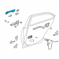 OEM Toyota Avalon Handle, Outside Diagram - 69211-06110-E1