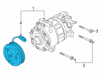 OEM 2021 Ford Bronco Sport Clutch & Pulley Diagram - JX6Z-19V649-D