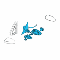 OEM 2007 BMW 335i Outside Mirror Heated With Memory, Right Diagram - 51-16-7-176-180