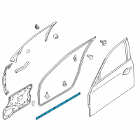 OEM 2012 Infiniti M37 Seal-Front Door Parting, LH Diagram - 80839-1MA0A