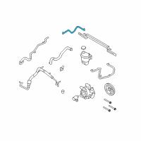 OEM 2009 Lincoln MKS Upper Return Hose Diagram - 8G1Z-3A713-C