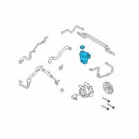 OEM 2010 Lincoln MKS Power Steering Pump Reservoir Diagram - 8G1Z-3E764-B