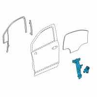 OEM Buick Encore Regulator Assembly Diagram - 42693257