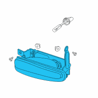 OEM Saturn L300 Lamp Asm, Front Fog Diagram - 90584065