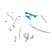 OEM Infiniti Q60 WIPER Assembly Windshield Diagram - 28800-JK61A