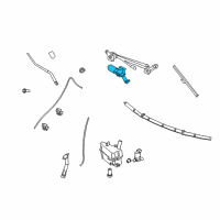 OEM 2015 Infiniti Q60 Motor Assy-Windshield Wiper Diagram - 28810-JK61B