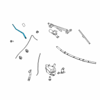OEM 2015 Infiniti Q60 Window Wiper Arm Assembly No 1 Diagram - 28881-JK61A