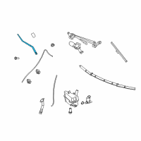 OEM 2010 Infiniti G37 Window Wiper Arm Assembly No 1 Diagram - 28881-JK61A