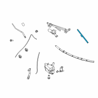 OEM 2011 Infiniti G37 Window Wiper Blade Assembly No 1 Diagram - 28890-JK61D