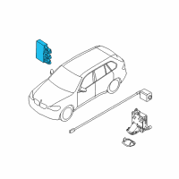 OEM 2004 BMW 745Li Parking Assist Distance Control Module Diagram - 66-20-9-185-139