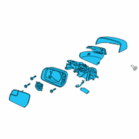 OEM 2019 Ford Ranger Mirror Assembly Diagram - KB3Z-17682-B