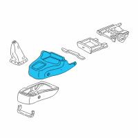 OEM 1998 Honda CR-V Console, Center *NH264L* (CLASSY GRAY) Diagram - 83401-S10-A01ZB