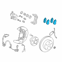 OEM Lexus RX350 Front Disc Brake Pad Kit Diagram - 04465-0E040